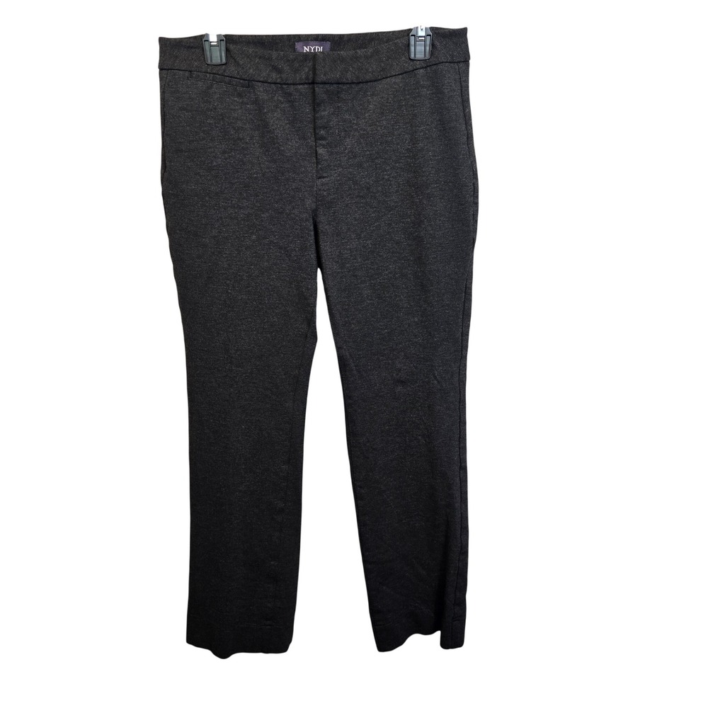 NYDJ Slimming Ponte Trousers Womens 10P Gray Lift Tuck Technology Stretch